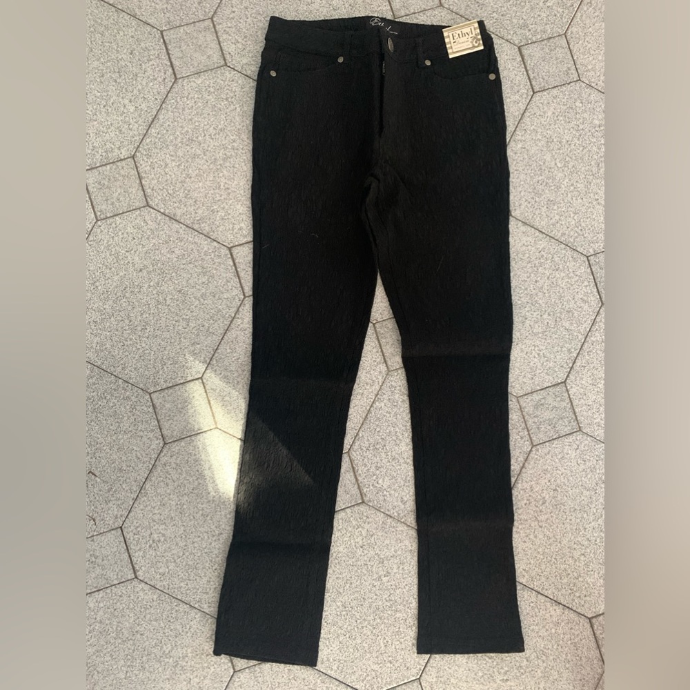 Stretch black Vintage Denim: New with Tags! Textured fabric!
